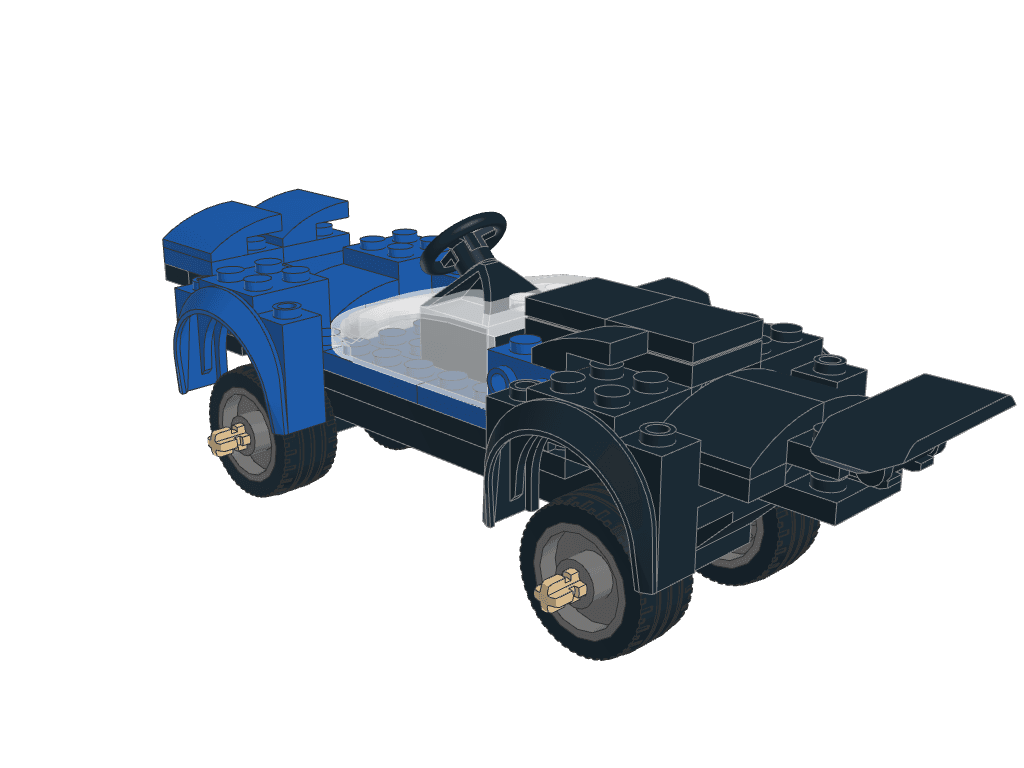Bugatti Chiron from instructions built by GPT 6 Luna