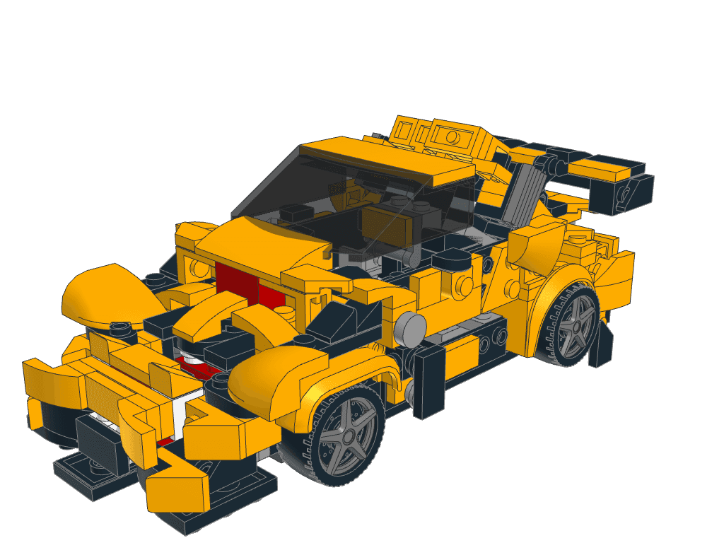 Porsche 911 GT3 RS from instructions built by GPT 6.1 Sol
