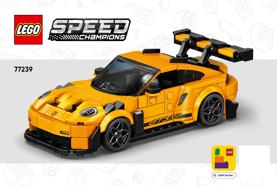First page of Porsche 911 GT3 RS from instructions