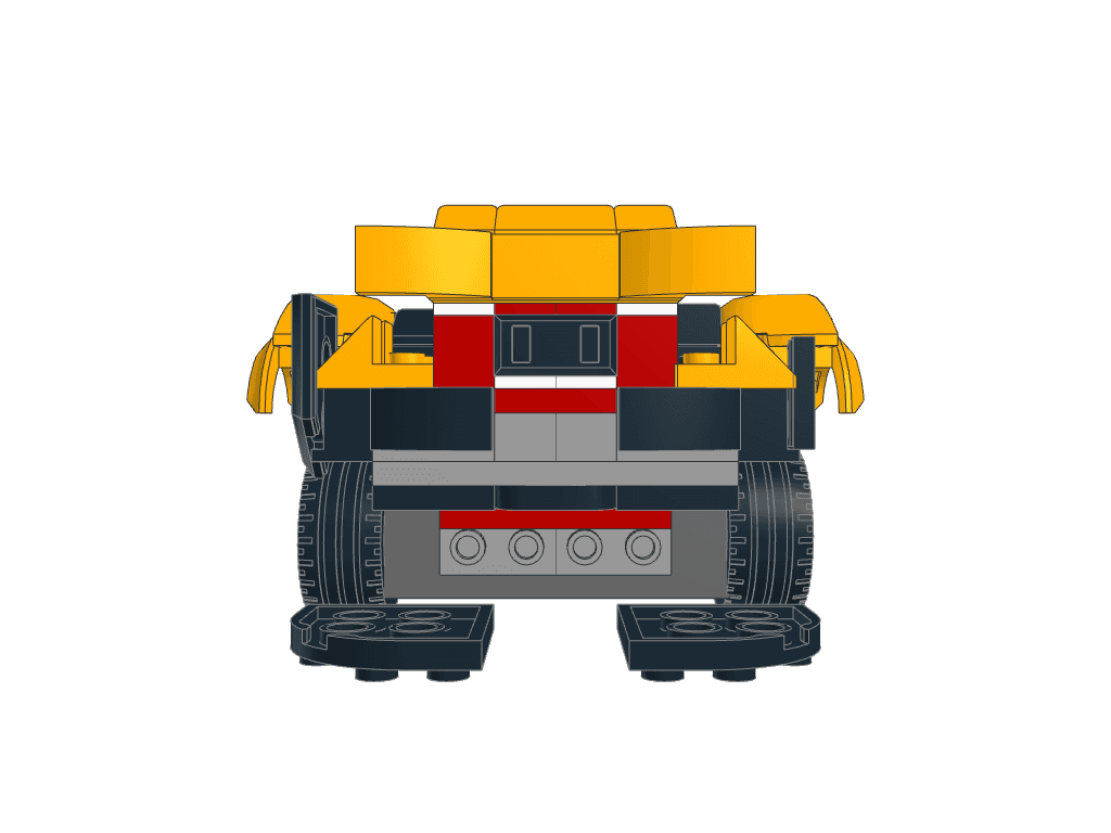 front view of the build