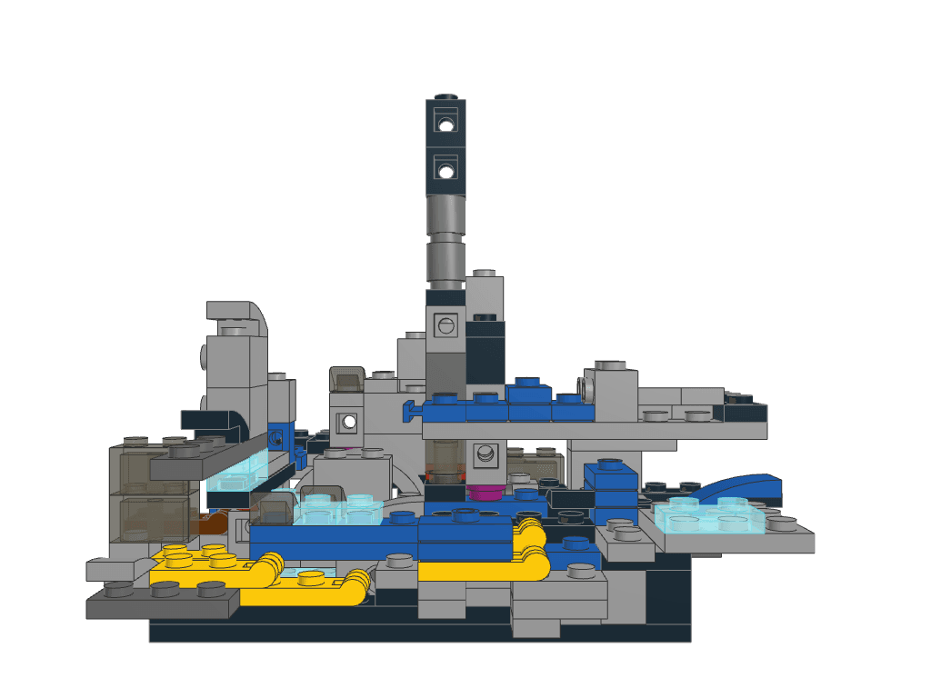 left view of the build