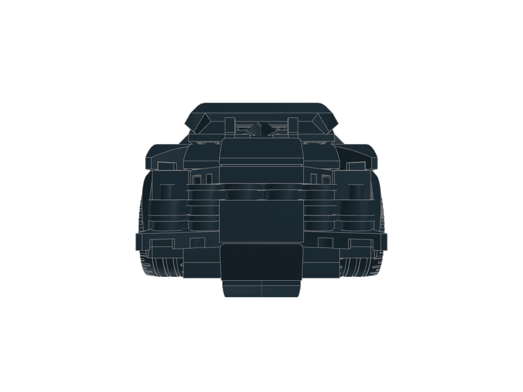 back view of the build