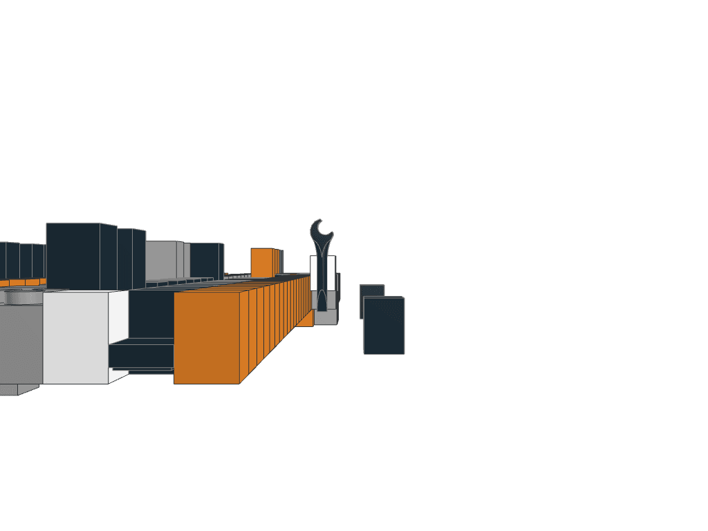 back view of the build