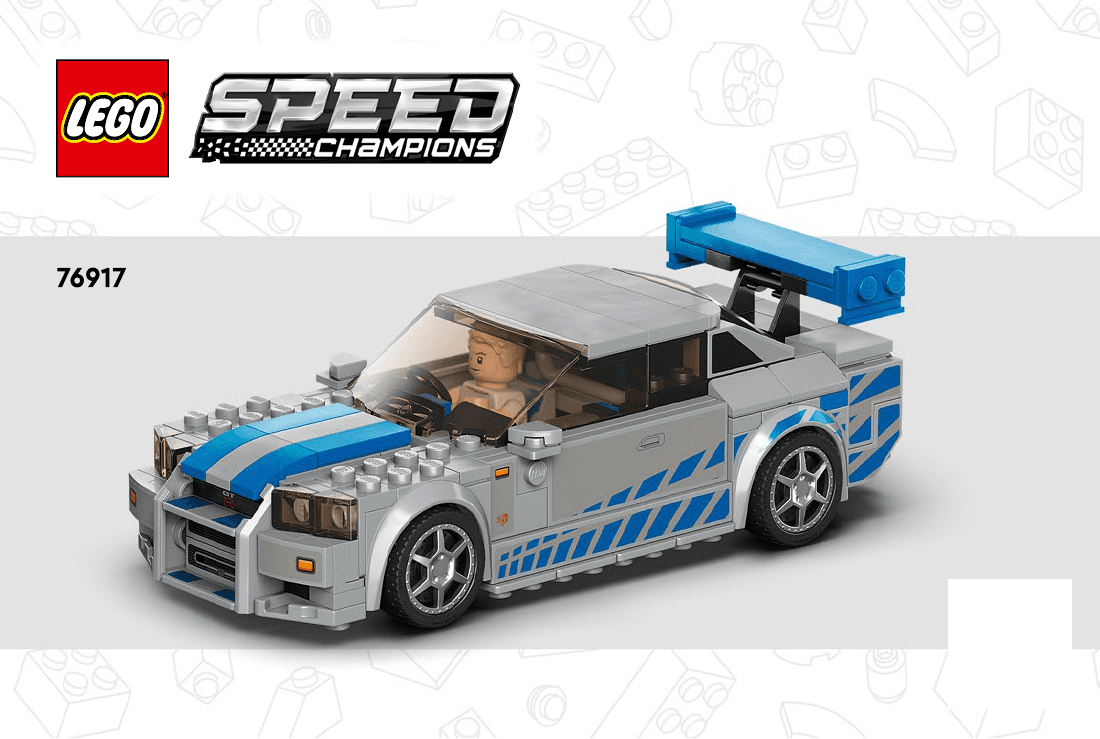 First page of Nissan Skyline GT-R (R34) from instructions